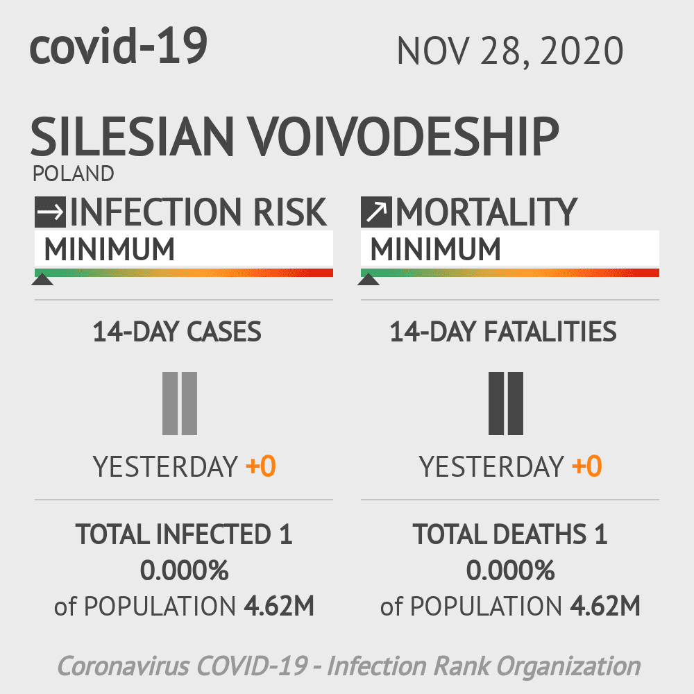 Silesian Voivodeship Coronavirus Covid-19 Risk of Infection on November 28, 2020