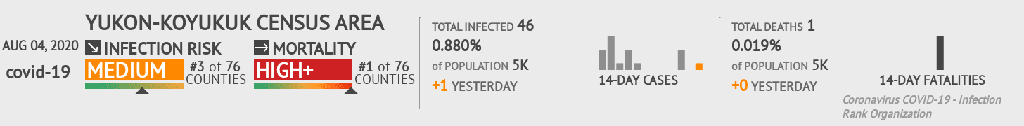 Yukon-Koyukuk Census Area Coronavirus Covid-19 Risk of Infection on August 04, 2020