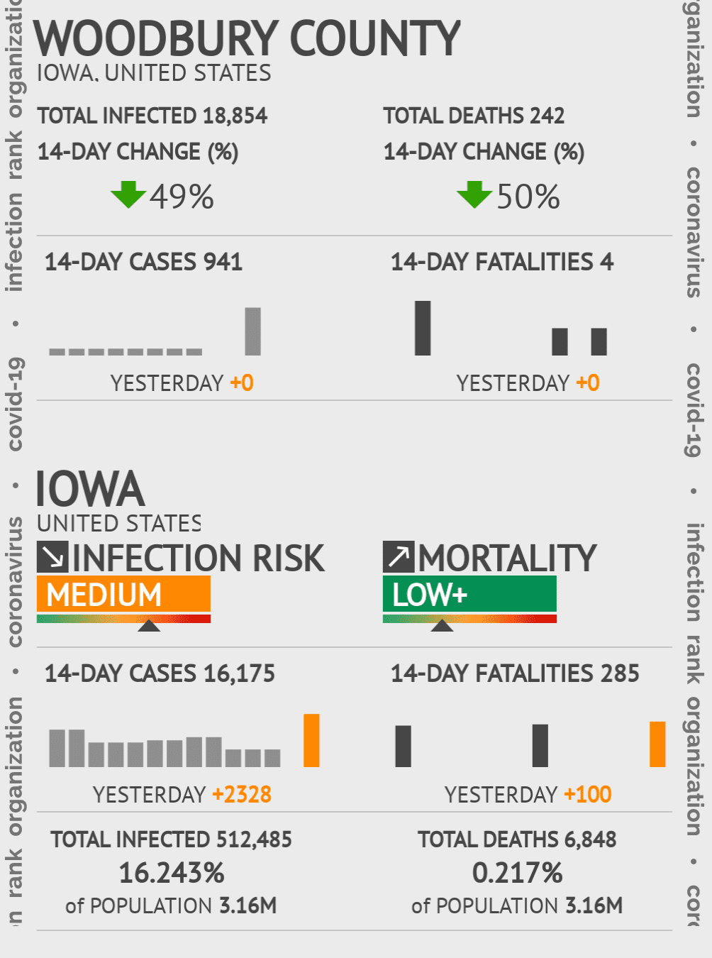 Woodbury Coronavirus Covid-19 Risk of Infection on October 20, 2021